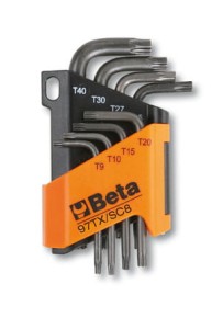 Klucze trzpieniowe kątowe, profil Torx® w uchwycie Beta 97TX/SC8