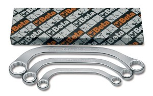 Klucze oczkowe dwustronne wygięte,calowe Beta 83AS/3