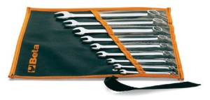 Klucze płasko-oczkowe polerowane w zestawie Beta 42MP/B9