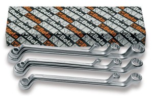 Klucze oczkowe odsadzone dwustronne w zestawie Beta 90/S12