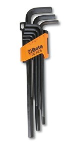 Klucze trzpieniowe kątowe, długie w uchywcie 8szt Beta 96L/SC8