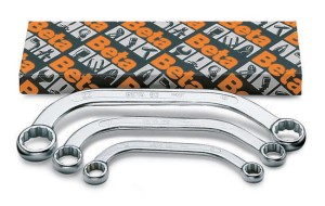 Klucze oczkowe dwustronne wygięte w zestawie Beta 83/S5