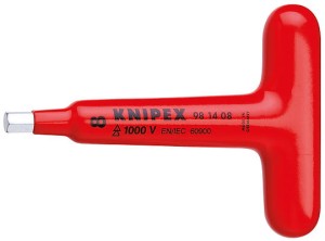 Wkrętaki do śrub z gniazdem sześciokątnym z rękojeścią typu T Knipex 98 14 05