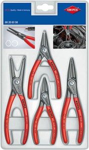 Zestawy precyzyjnych szczypiec do pierścieni osadczych sprężynujących Knipex 00 20 03 SB