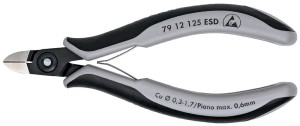 Precyzyjne szczypce tnące boczne Knipex 79 12 125 ESD