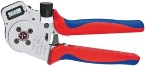 Szczypce z matrycą czterotrzpieniową do zagniatania styków wtykowych okrągłych Knipex 97 52 65 DG A