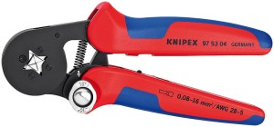 Samonastawne szczypce do zagniatania tulejek z ładowaniem bocznym Knipex 97 53 04