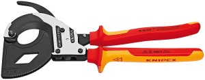 Nożyce do kabli (trójstopniowy mechanizm zapadkowy) Knipex 95 36 320