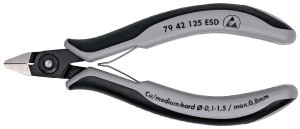 Precyzyjne szczypce tnące boczne Knipex 79 42 125 ESD