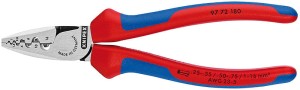 Szczypce do zagniatania tulejek kablowych Knipex 97 72 180