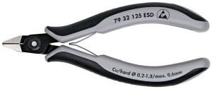 Precyzyjne szczypce tnące boczne Knipex 79 32 125 ESD