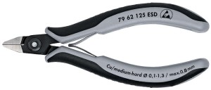 Precyzyjne szczypce tnące boczne Knipex  79 62 125 ESD